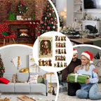 Calendario de adviento de teckel con 24 figuras para amantes de los perros – Decoración navideña multicolor