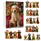 Calendario de adviento de teckel con 24 figuras para amantes de los perros – Decoración navideña multicolor
