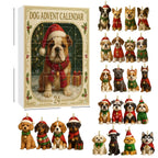 Calendario de adviento de teckel con 24 figuras para amantes de los perros – Decoración navideña multicolor