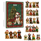 Calendario de adviento de teckel con 24 figuras para amantes de los perros – Decoración navideña multicolor