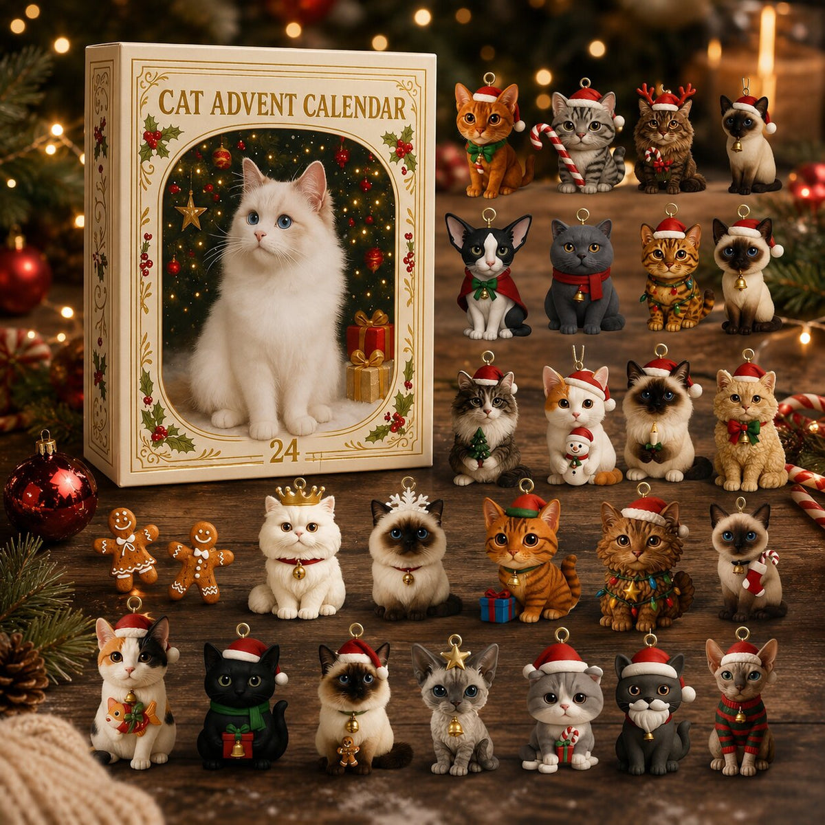Calendario de adviento con gatos 2026