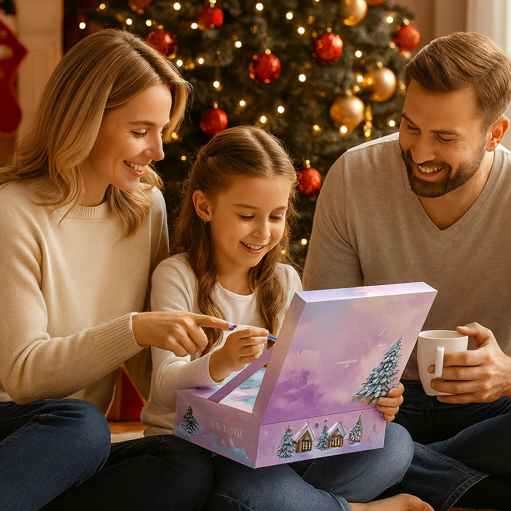 Calendario de Adviento con set de manualidades para Navidad | 24 cajas con sorpresas DIY | Actividad creativa para grand