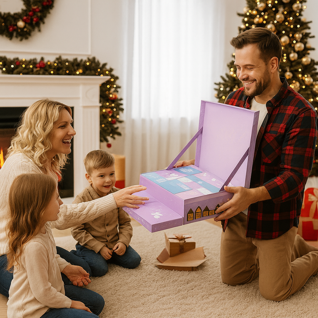Calendario de Adviento con set de manualidades para Navidad | 24 cajas con sorpresas DIY | Actividad creativa para grand