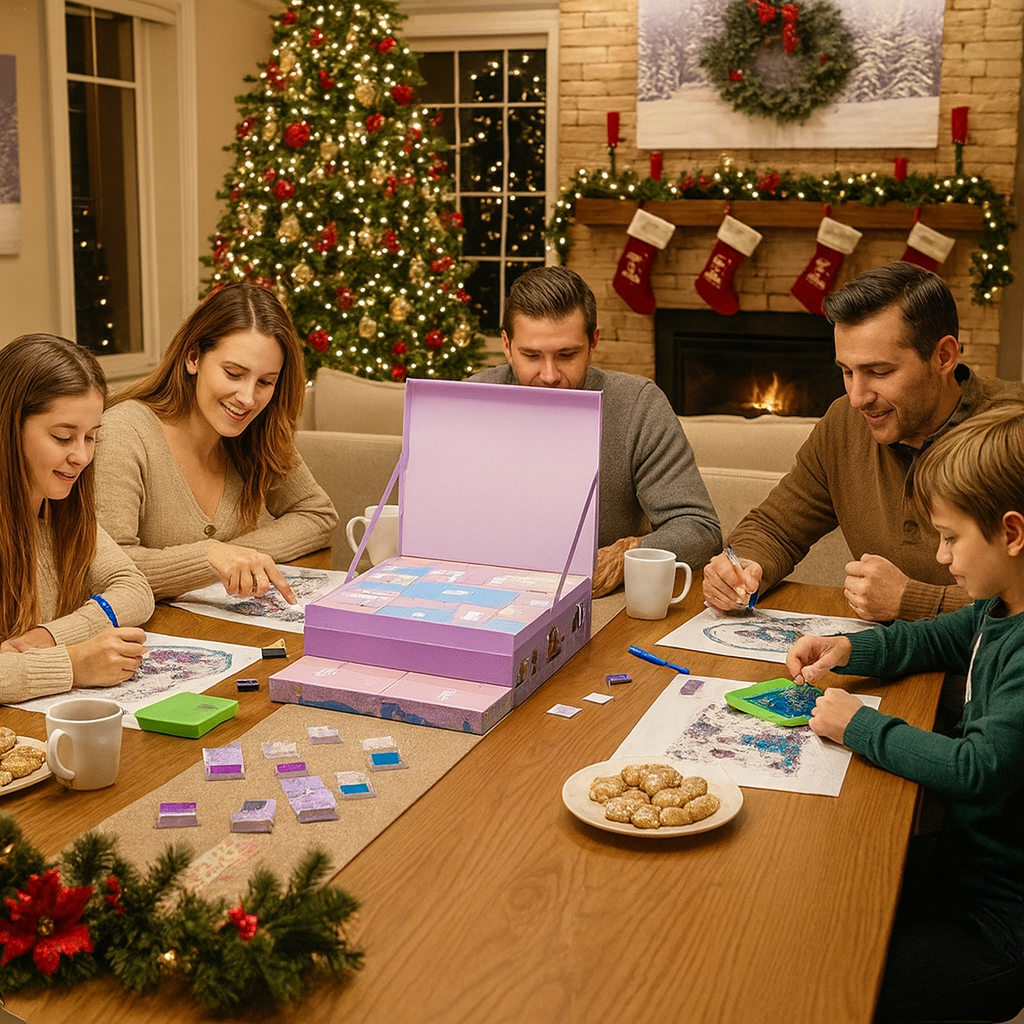 Calendario de Adviento con set de manualidades para Navidad | 24 cajas con sorpresas DIY | Actividad creativa para grand