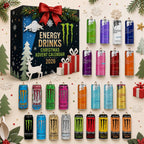 Calendario de adviento de bebidas energéticas 24 días