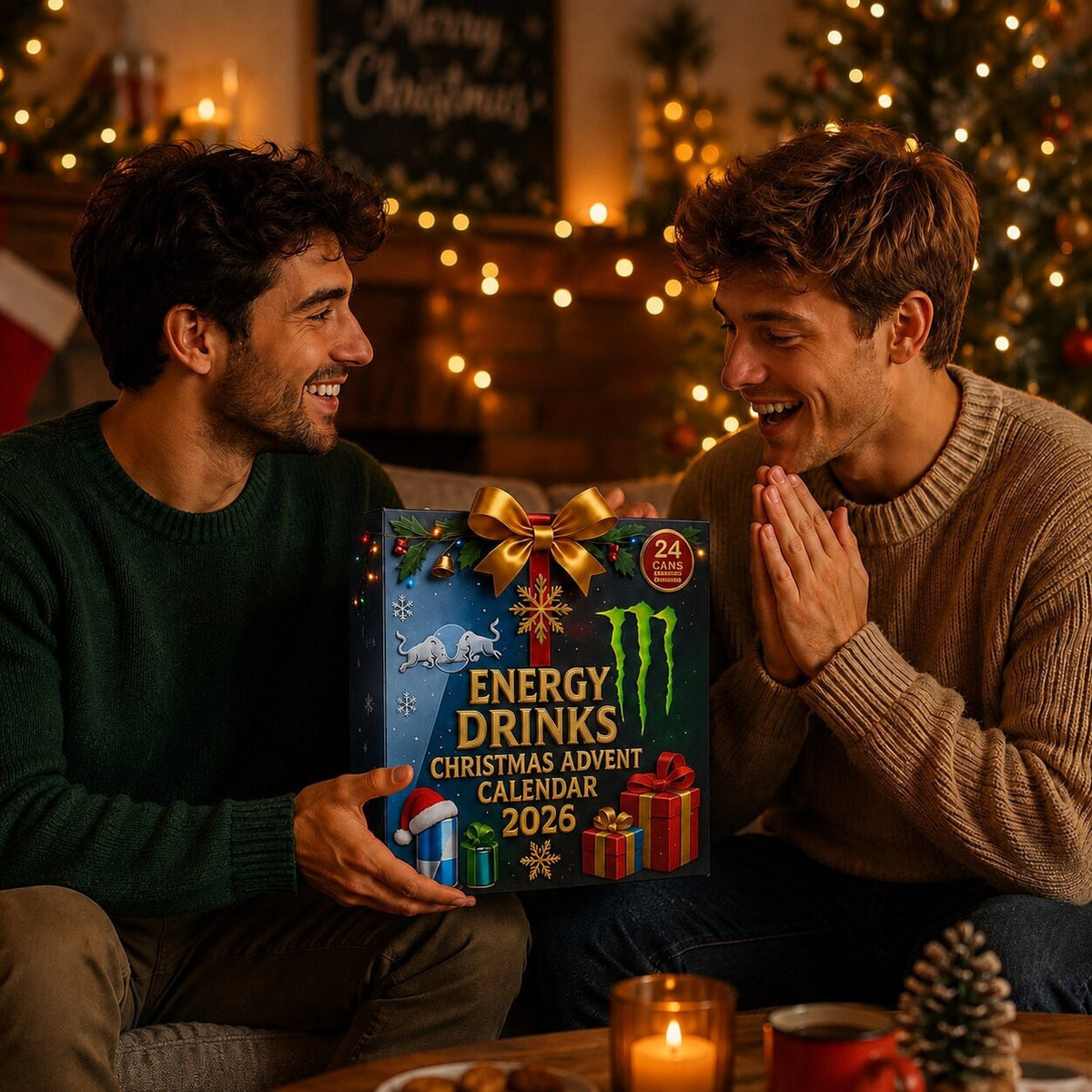 Calendario de adviento de bebidas energéticas 24 días