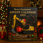 Calendario de Adviento de Máquinas de Construcción 2025 con 24 modelos de fundición | Excavadora, grúa y cargadora front