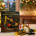 Calendario de Adviento de Máquinas de Construcción 2025 con 24 modelos de fundición | Excavadora, grúa y cargadora front