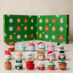 Calendario de adviento de peluche con 24 mini peluches navideños, una sorpresa diaria de 6,5 cm para niños y coleccionis