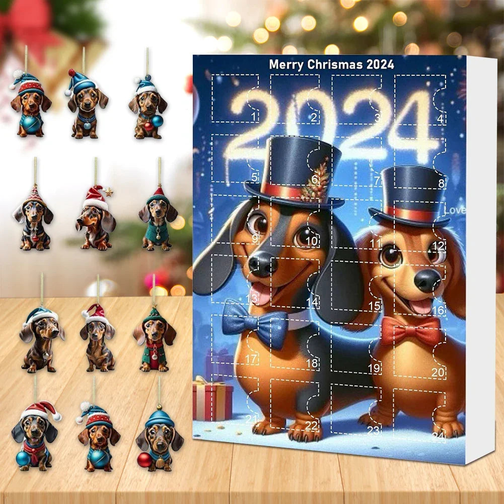 Calendario de Adviento de Salchichas 2024 – 24 días de cuenta atrás navideña con figuras divertidas para amantes de los 