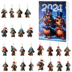 Calendario de Adviento de Salchichas 2024 – 24 días de cuenta atrás navideña con figuras divertidas para amantes de los 