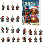 Calendario de Adviento de Salchichas 2024 – 24 días de cuenta atrás navideña con figuras divertidas para amantes de los 