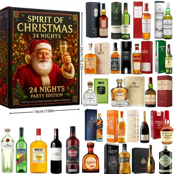 Calendario de adviento de whisky 2025 con 24 botellas miniatura coleccionables (sin alcohol)