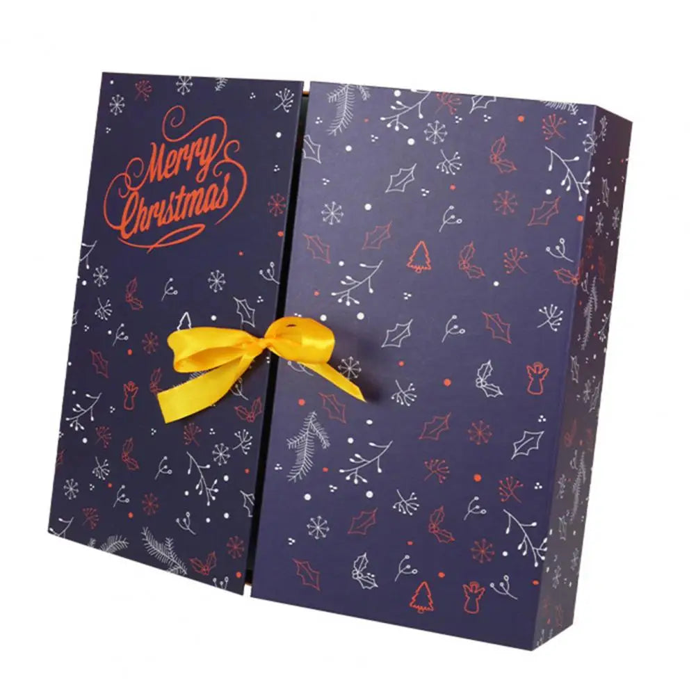 Calendario de adviento DIY personalizable – Set de cajas vacías para cuenta atrás de 24 días con diseño navideño