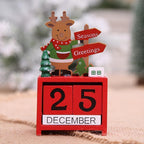 Calendario decorativo de Navidad de madera