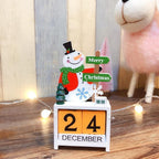 Calendario decorativo de Navidad de madera