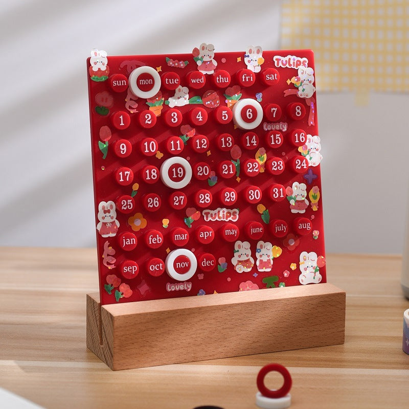 Calendario eterno de madera