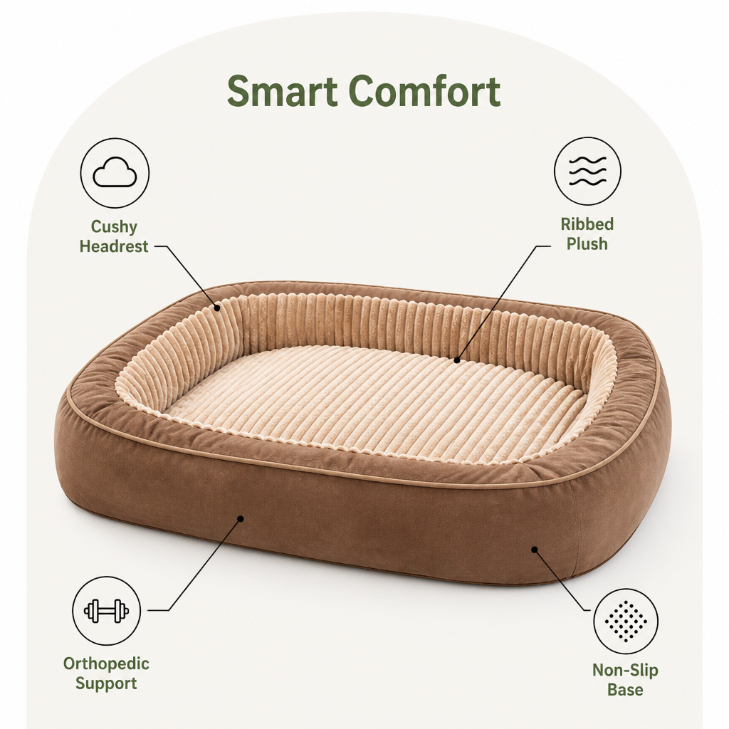 Cama ortopédica antideslizante extragrande para perros