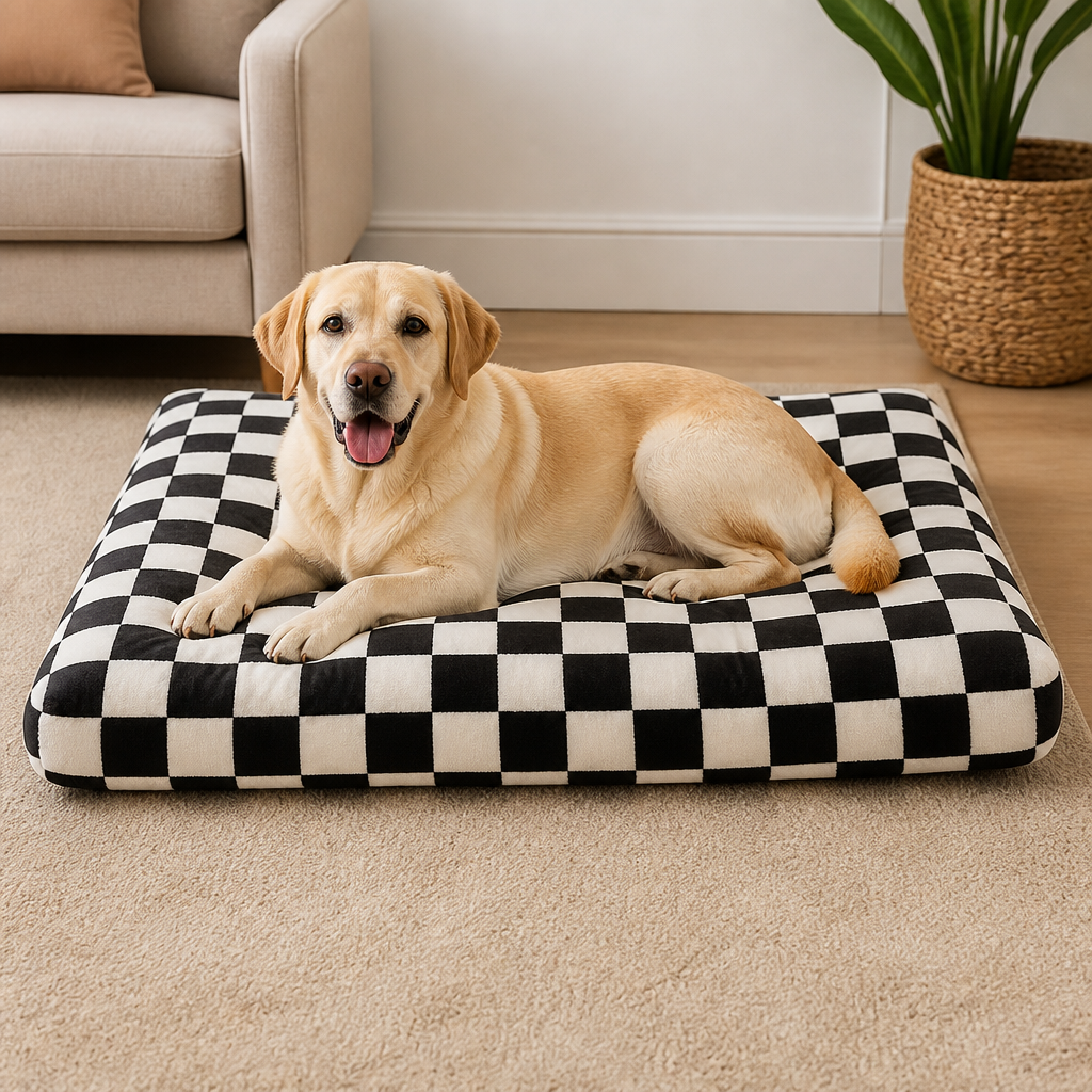 Cama ortopédica para perros con espuma viscoelástica y base antideslizante (funda extraíble)