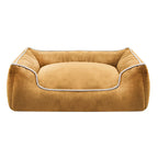 Cama para perros de felpa premium con bordes elevados