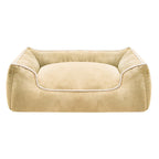 Cama para perros de felpa premium con bordes elevados