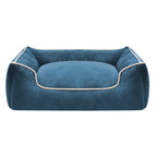 Cama para perros de felpa premium con bordes elevados