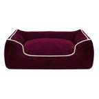 Cama para perros de felpa premium con bordes elevados