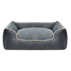 Cama para perros de felpa premium con bordes elevados