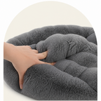Cama tipo sofá de felpa suave lavable para mascotas