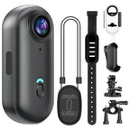 Cámara de acción portátil resistente al agua | 4K Ultra HD con tarjeta de 128 GB