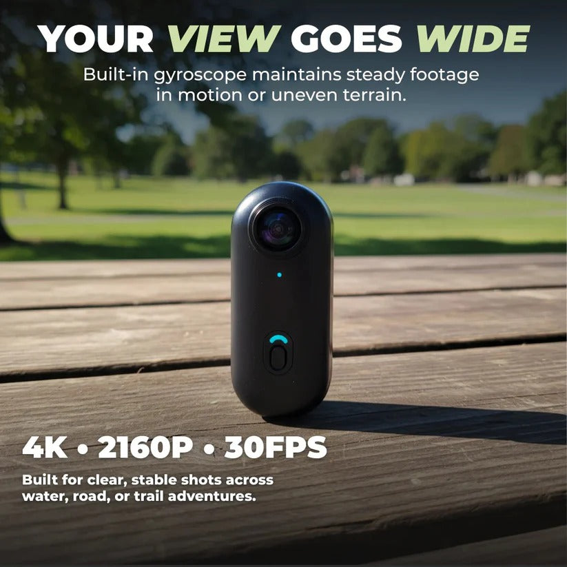 Cámara de acción portátil resistente al agua | 4K Ultra HD con tarjeta de 128 GB