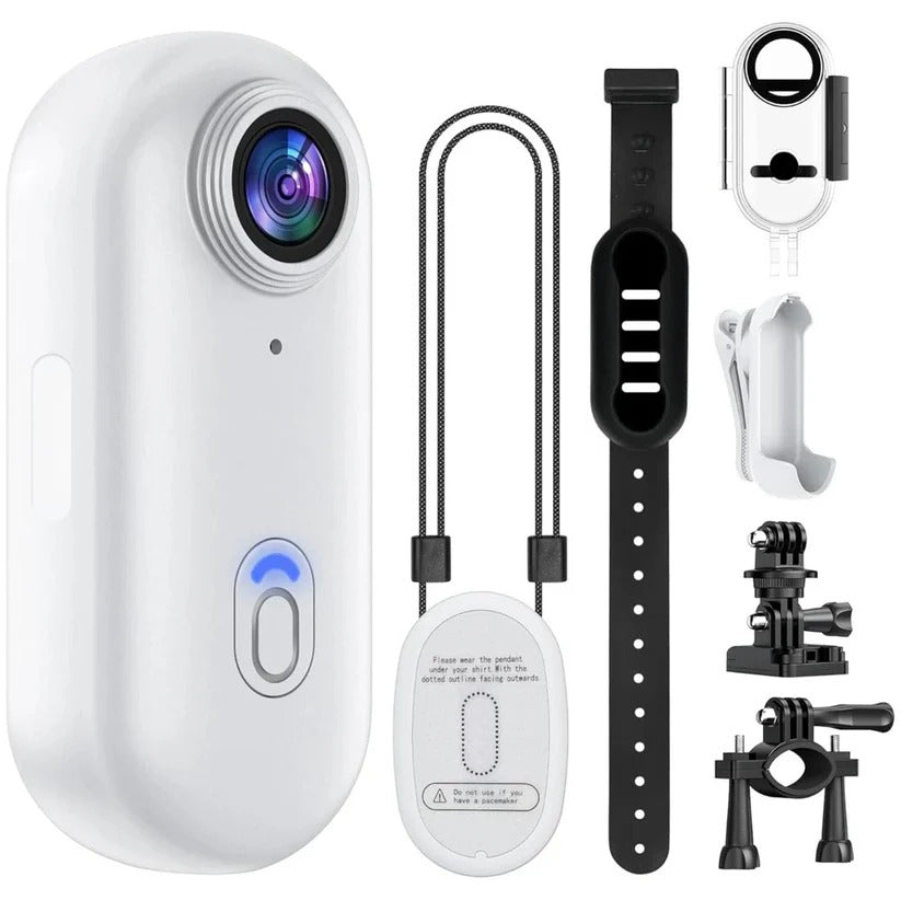 Cámara de acción portátil resistente al agua | 4K Ultra HD con tarjeta de 128 GB