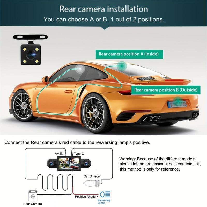 Cámara de coche 4 canales FHD con visión 360°