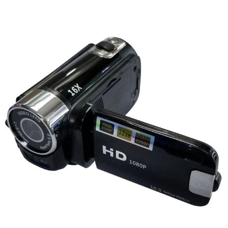 Cámara de vídeo Full HD 1080P con 16 megapíxeles para vlogging y grabación nocturna