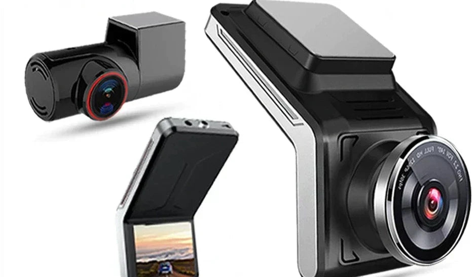 Cámara dual para coche 4K con lente F1.8, visión nocturna y modo aparcamiento 24 horas