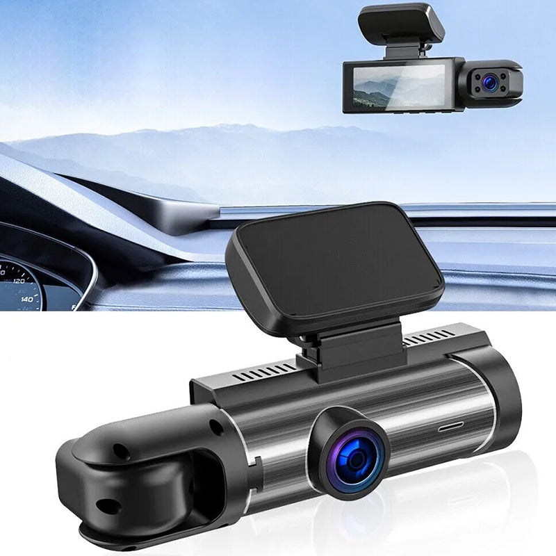 Cámara para coche con doble lente 1080p y gran angular de 170°