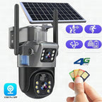 Cámara de vigilancia solar 4K con panel solar y control 360° desde app