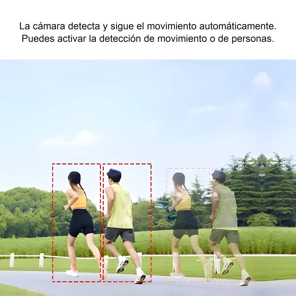 Cámara de vigilancia solar 4K con panel solar y control 360° desde app