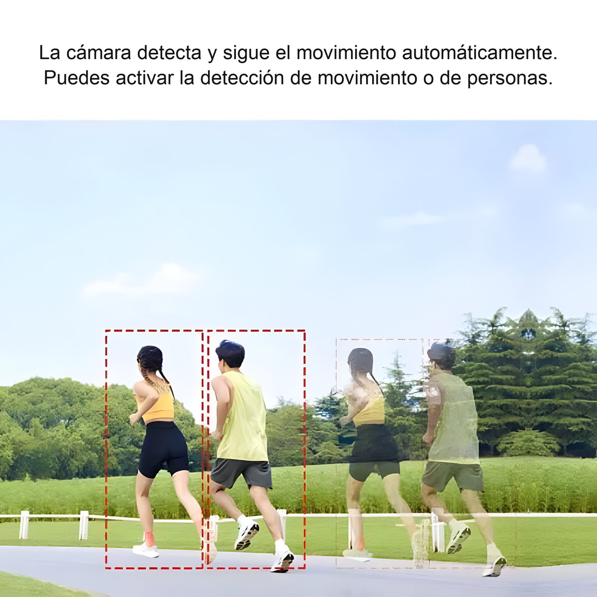 Cámara de vigilancia solar 4K con panel solar y control 360° desde app