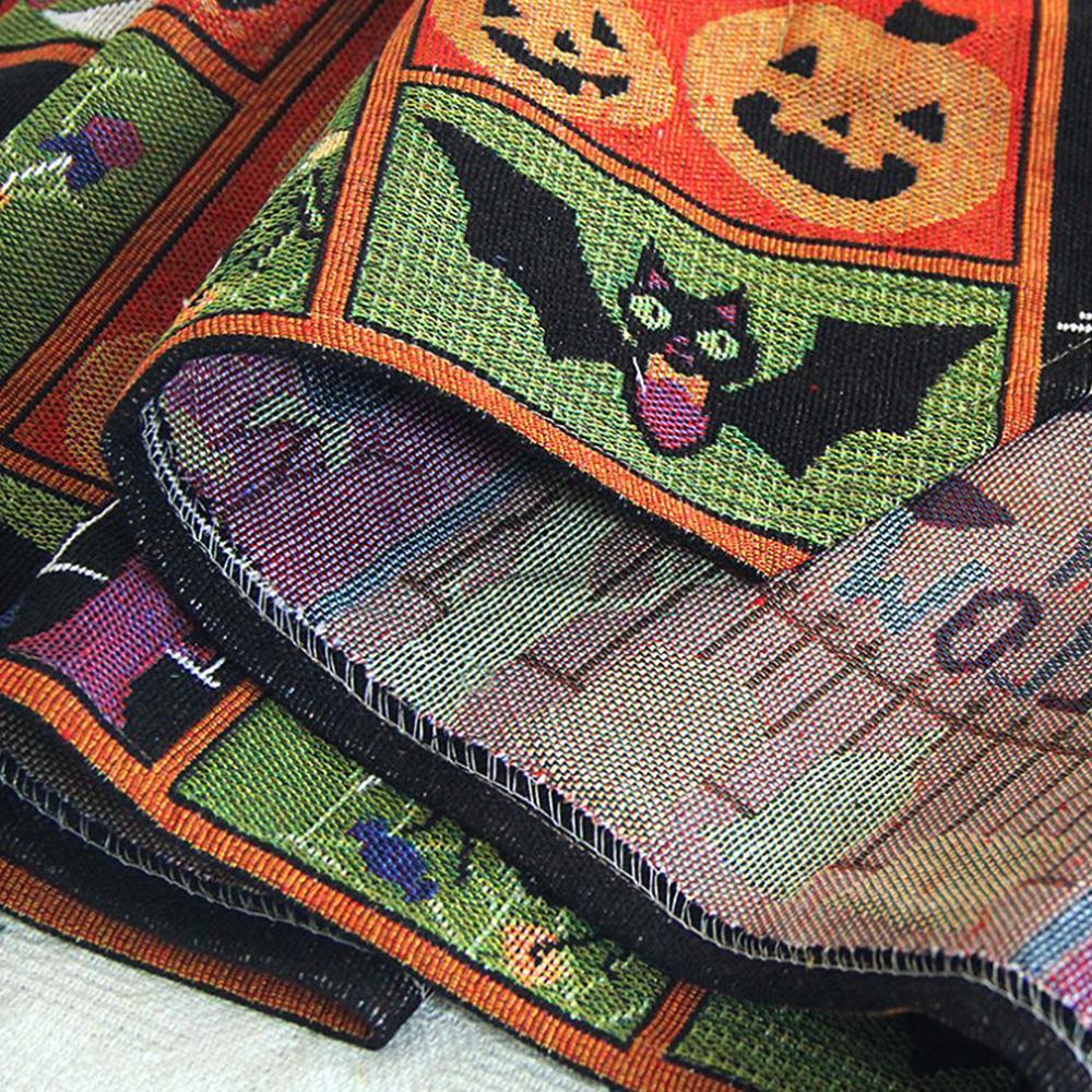 Camino de mesa decorativo de Halloween de algodón y poliéster 33×180 cm