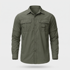 Camisa de senderismo para hombre con mangas desmontables