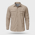 Camisa de senderismo para hombre con mangas desmontables