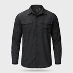 Camisa de senderismo para hombre con mangas desmontables