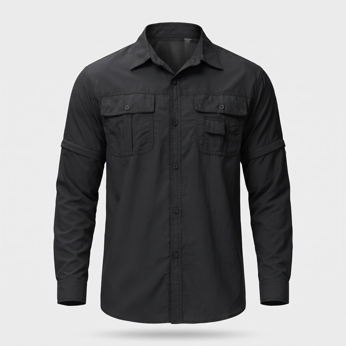 Camisa de senderismo para hombre con mangas desmontables