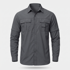 Camisa de senderismo para hombre con mangas desmontables