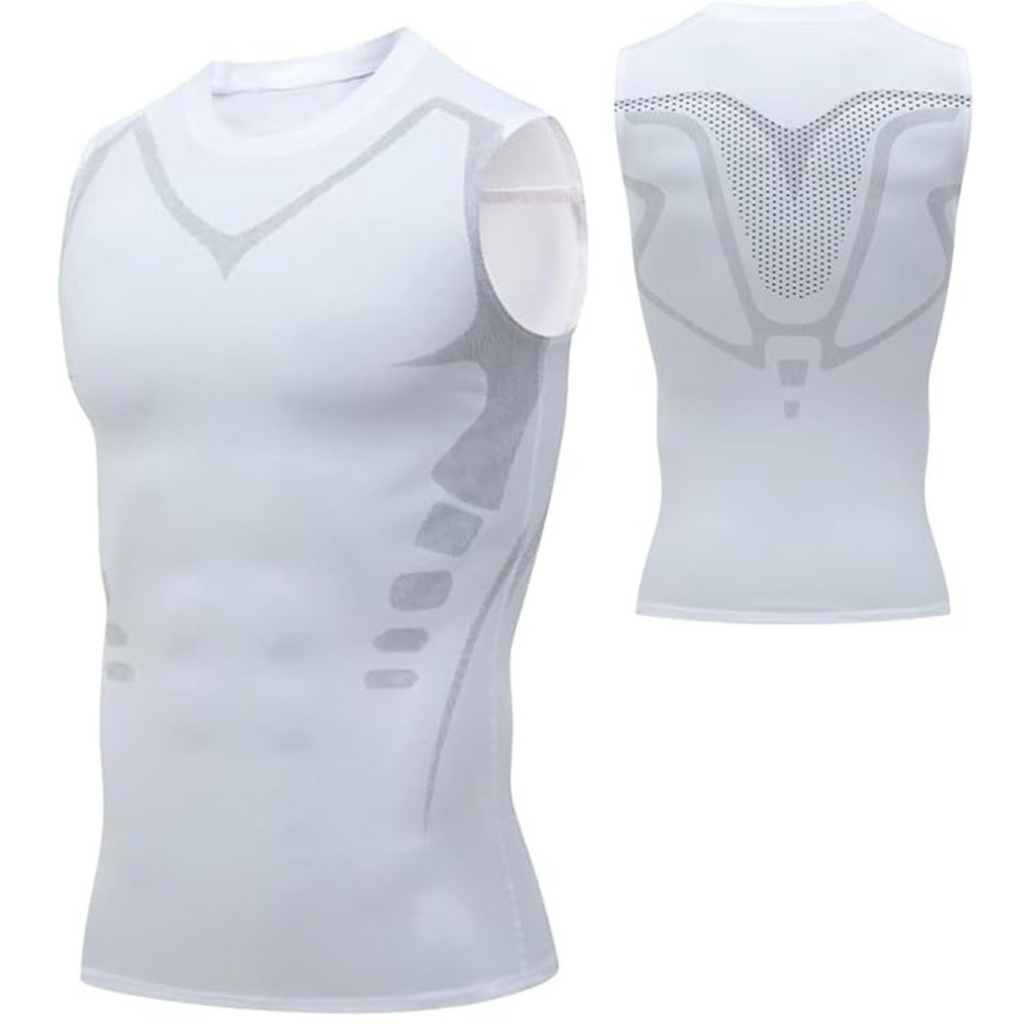 Camiseta moldeadora para hombre – Ropa moldeadora de compresión que moldea pecho y abdomen, invisible bajo la ropa, S–3X