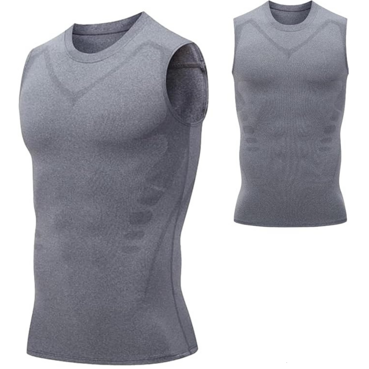 Camiseta moldeadora para hombre – Ropa moldeadora de compresión que moldea pecho y abdomen, invisible bajo la ropa, S–3X
