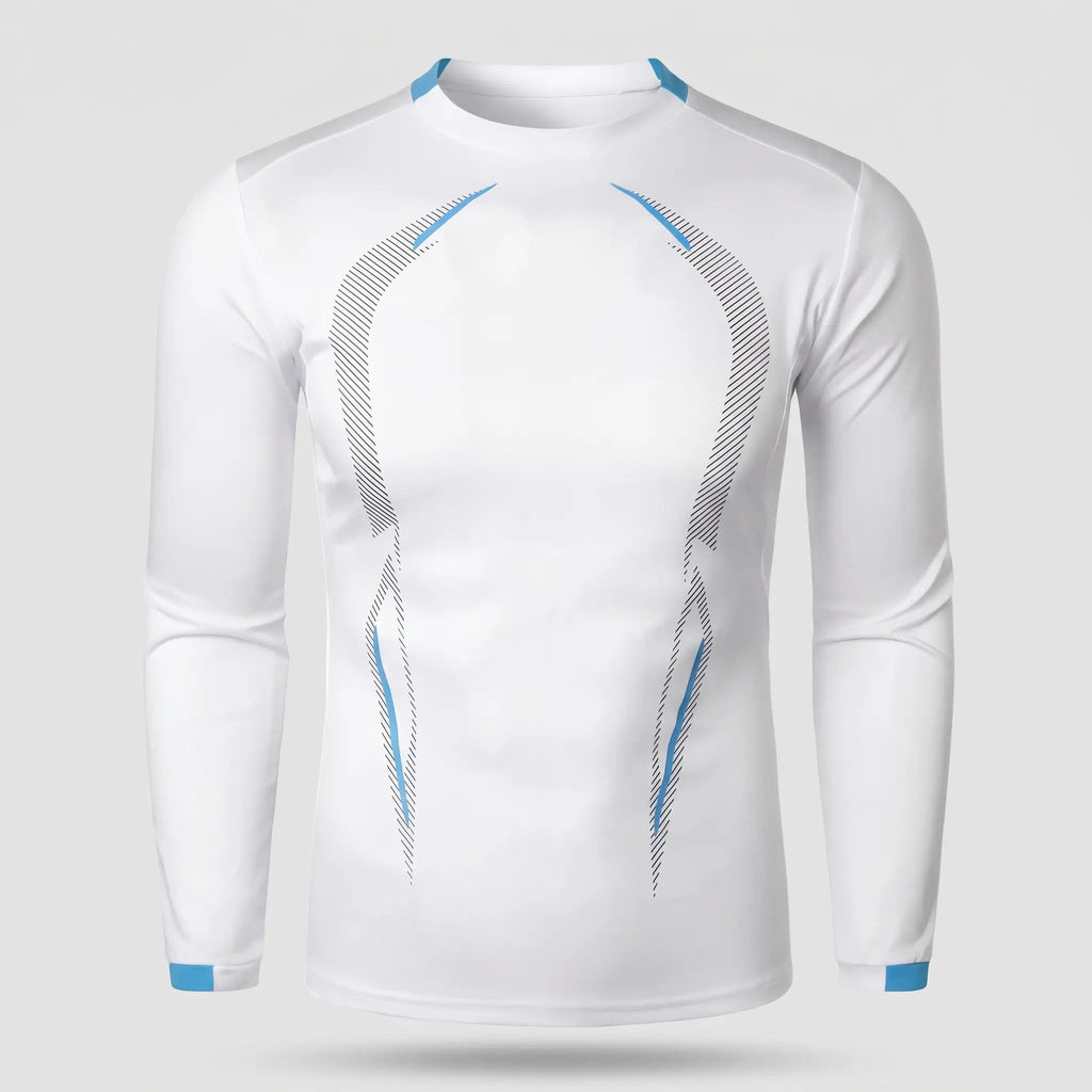 Camiseta técnica de manga larga para hombre - Capa base de secado rápido - Running y senderismo