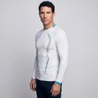 Camiseta técnica de manga larga para hombre - Capa base de secado rápido - Running y senderismo