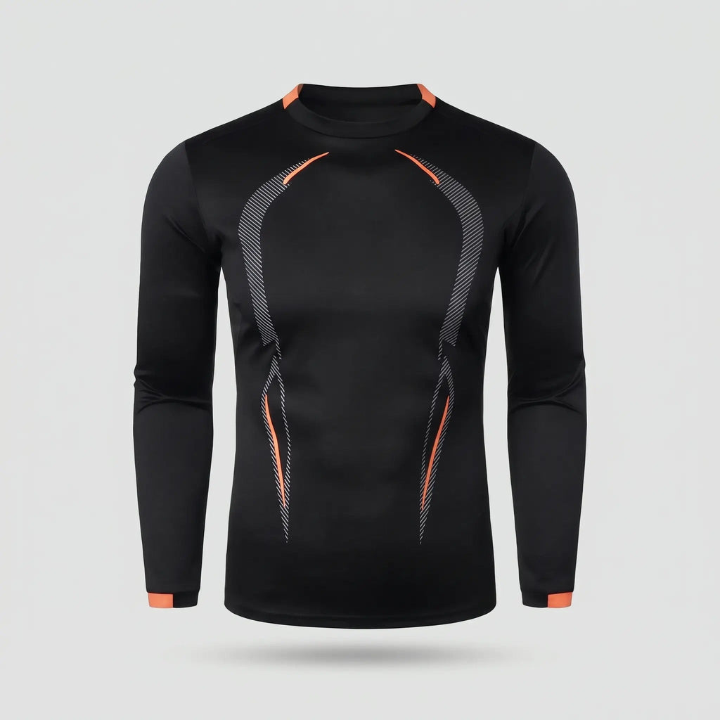 Camiseta técnica de manga larga para hombre - Capa base de secado rápido - Running y senderismo